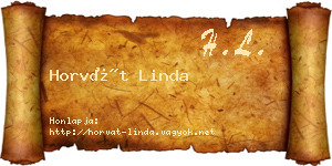 Horvát Linda névjegykártya